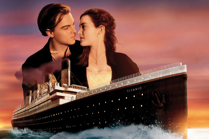 pareja, escena, Titanic